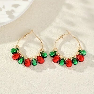 Christmas Jingle Bell Hoop Earrings