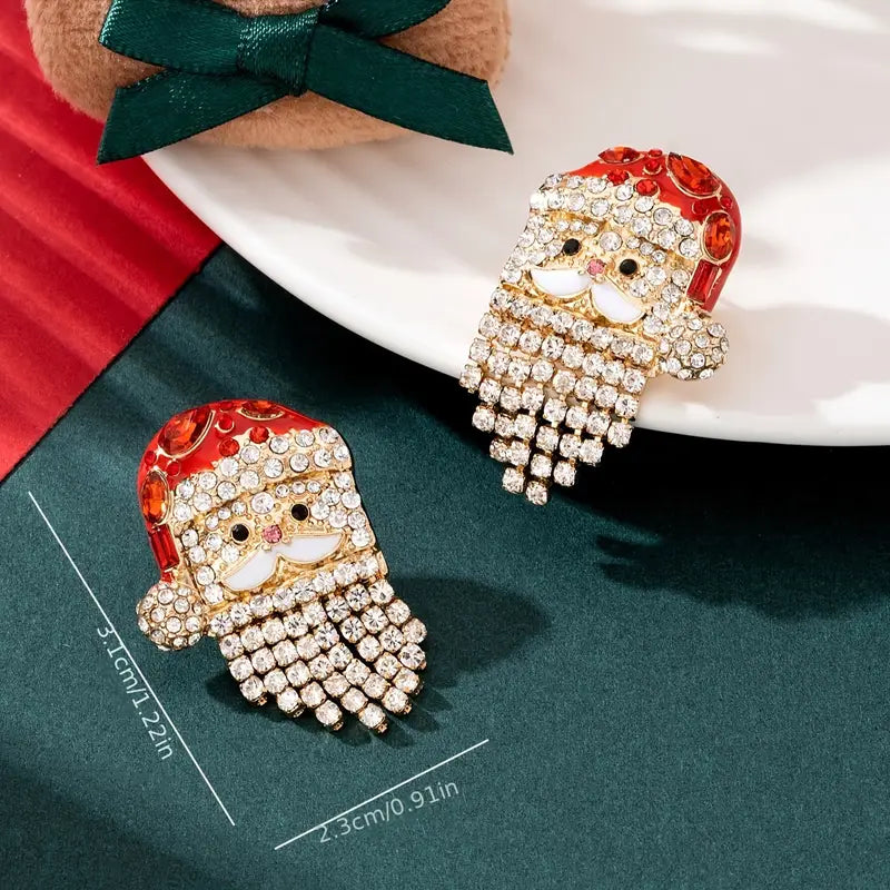 Sparkling Santa Claus Earrings