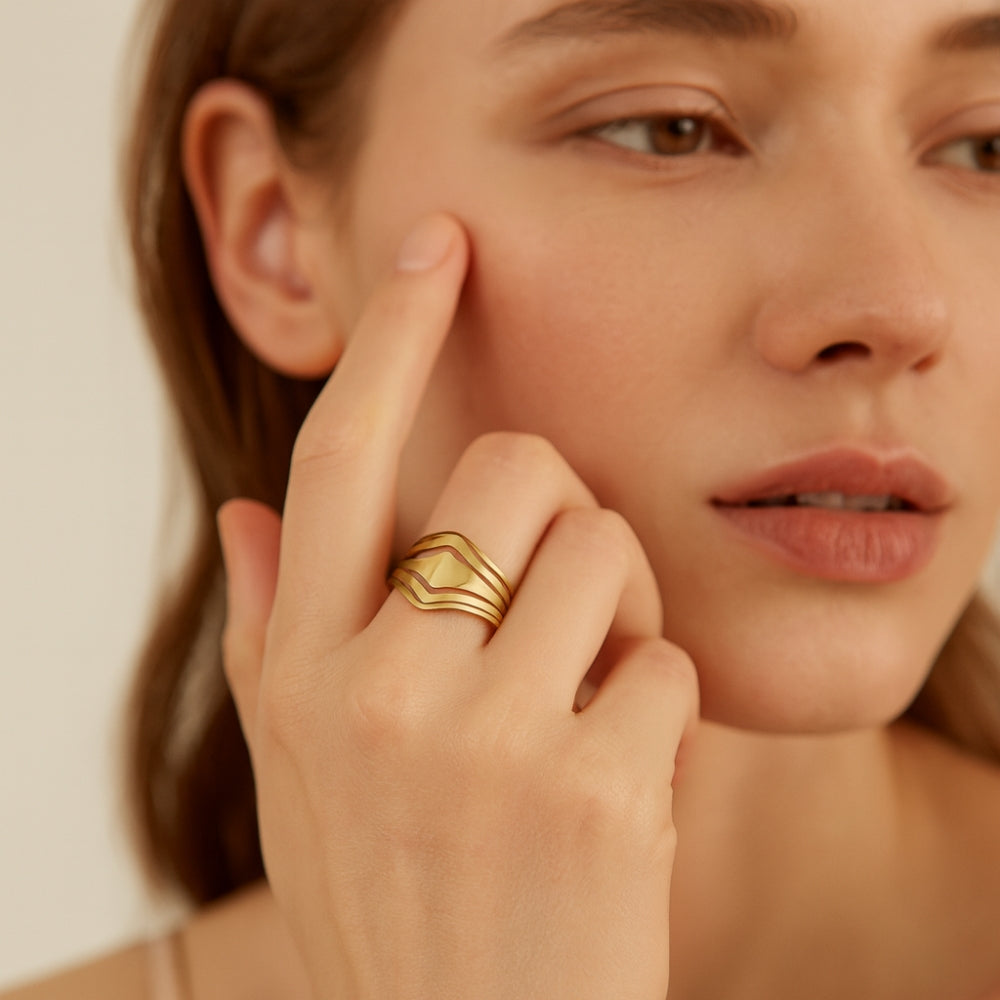 Elegant Gold Statement Ring